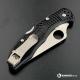 Toler Projects Titanium Deep Carry Pocket Clip - Custom Made - Stonewash Finish - Spyderco Knives - Project 4