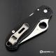 Toler Projects Titanium Deep Carry Pocket Clip - Custom Made - Stonewash Finish - Spyderco Knives - Project 5