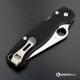 Toler Projects Titanium Deep Carry Pocket Clip - Custom Made - Stonewash Finish - Spyderco Knives - Project 7