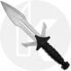 United Cutlery 726 Bird-of-Prey Phoenix Knife - Double Edge - Black ABS - Black Leather Sheath - Discontinued - BNIB