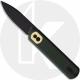 Vosteed Corgi Trek Lock A0701 Knife - Black Stonewash 14C28N Drop Point - Green Micarta