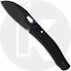 Vosteed Morel Crossbar Lock A1001 Knife - Black Stonewash N690 Sheepsfoot - Black Aluminum