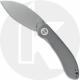 Vosteed Nightshade TS NSTS-NWGH Knife - Stonewash Nitro-V Shilin Cutter - Gray G10 - Thumb Stud