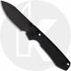 Vosteed Raccoon Crossbar Lock A0501 Knife - Black Stonewash 14C28N Drop Point - Black Micarta