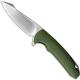 We Knife Company 617D EDC Liner Lock Flipper Folding Knife Satin Blade Green G10 Handle