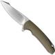 We Knife Company 617F EDC Liner Lock Flipper Folding Knife Satin Blade Tan G10 Handle