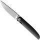 We Knife Company 618B EDC Frame Lock Folding Knife Satin Blade Black Titanium Handle