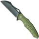 We Knife Company 701A EDC Liner Lock Flipper Folding Knife Black Stonewash Green G10