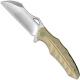We Knife Company 701D EDC Liner Lock Flipper Folding Knife Satin Blade Tan G10 Handle