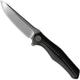 We Knife Company 702B EDC Frame Lock Flipper Folding Knife Integral Black Titanium Handle