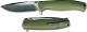 We Knife Company 703A EDC Liner Lock Flipper Folding Knife 2 Tone Blade Green G10 Handle