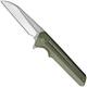 We Knife Company 705D EDC Frame Lock Flipper Folding Knife Satin Wharncliffe Bronze Ti Handle