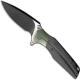 We Knife Company 707C Nitida Frame Lock Flipper Knife Black Stonewash Blade Bronze Ti Handle