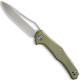 CIVIVI Fracture Knife C2009A - Gray Stonewash Drop Point - OD Green G10 - Slip Joint Folder