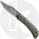 CIVIVI Appalachian Drifter C2015DS-3 - Black Damascus Clip Point - Layered Yellow G10 / Rose Pattern CF - Slip Joint Folder
