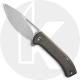 CIVIVI Riffle C2024C - Gray Stonewash 14C28N Drop Point - Dark Green Micarta - Liner Lock Flipper Folder