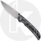 CIVIVI Imperium C2106B - Stonewash Nitro-V - Shredded Carbon Fiber and Silvery Shred Resin - Liner Lock - Front Flipper Folder