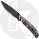 CIVIVI Imperium C2106C - Black Stonewash Nitro-V - Shredded Carbon Fiber and Copper Shred Resin - Liner Lock - Front Flipper Fol