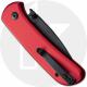 CIVIVI Qubit C22030E-2 Knife - Black Stonewashed 14C28N Drop Point - Red Aluminum