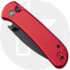 CIVIVI Qubit C22030E-2 Knife - Black Stonewashed 14C28N Drop Point - Red Aluminum