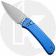 CIVIVI Qubit C22030E-3 Knife - Satin 14C28N Drop Point - Blue Aluminum