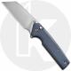 CIVIVI Amirite C23028-1 Knife - Satin Nitro-V Reverse Tanto - Coarse Blue G10 - Flipper Folder