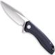 CIVIVI Baklash Knife C801C - Satin Drop Point - Black G10 - Liner Lock Flipper Folder