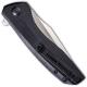 CIVIVI Baklash Knife C801E - Satin Drop Point - Black Ebony Wood - Liner Lock Flipper Folder