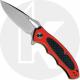 WE Knife C806D CIVIVI Shard Satin Drop Point Flipper Folder Red G10 and Black Carbon Fiber Liner Lock