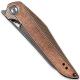 CIVIVI Mckenna Knife C905DS-3 - Elijah Isham - Black Damascus Sheepfoot - Black Stonewash Copper - Liner Lock - Front Flipper Fo