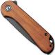 CIVIVI Elementum Knife C907U - Black Stonewash D2 Drop Point - Cuibourtia Wood - Liner Lock Flipper Folder