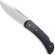 CIVIVI Rustic Gent Knife C914A - Satin D2 Clip Point - Black G10 and Carbon Fiber - Lock Back