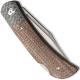 CIVIVI Rustic Gent Knife C914E - Gray Stonewash D2 Clip Point - Dark Brown Matrix Micarta and Carbon Fiber - Lock Back