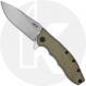 Zero Tolerance Hinderer Slicer 0562MIC Knife - Stonewash CPM MagnaCut Slicer - Green Micarta and Titanium