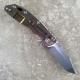 Rick Hinderer XM-18 Knife 3.5 Inch Stonewash Harpoon Spanto Black Blue G10 Frame Lock Flipper