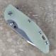 Rick Hinderer XM-18 Knife 3.5 Inch Stonewash Harpoon Spanto Jade G10 Frame Lock Flipper