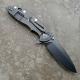 Rick Hinderer XM-18 Knife 3.5 Inch Battle Anthracite Spear Point Black G10 Frame Lock Flipper