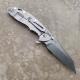 Rick Hinderer XM-18 Fatty Knife 3.5 Inch Stonewash Wharncliffe Gray G10 Frame Lock Flipper