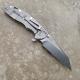 Rick Hinderer XM-18 Fatty Knife 3.5 Inch Stonewash Wharncliffe Jade G10 Frame Lock Flipper