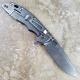 Rick Hinderer XM-18 Knife 3.5 Inch Spear Point Black G10 Stonewash Frame Lock Flipper